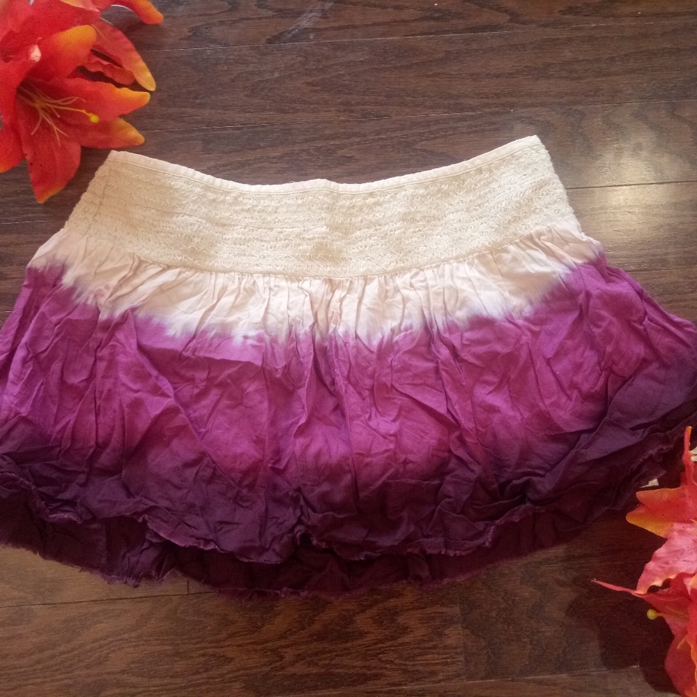 Tie dye Old Navy Purple and Creme Mini Skirt